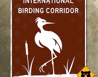 Texas International Birding Corridor highway marker road sign scenic bird