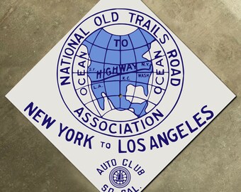ACSC National Old Trails Road highway sign auto club Ocean to Ocean Route 66