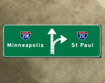 Minnesota Minneapolis St Paul Interstate 35E 35W señal de carretera marcador de carretera