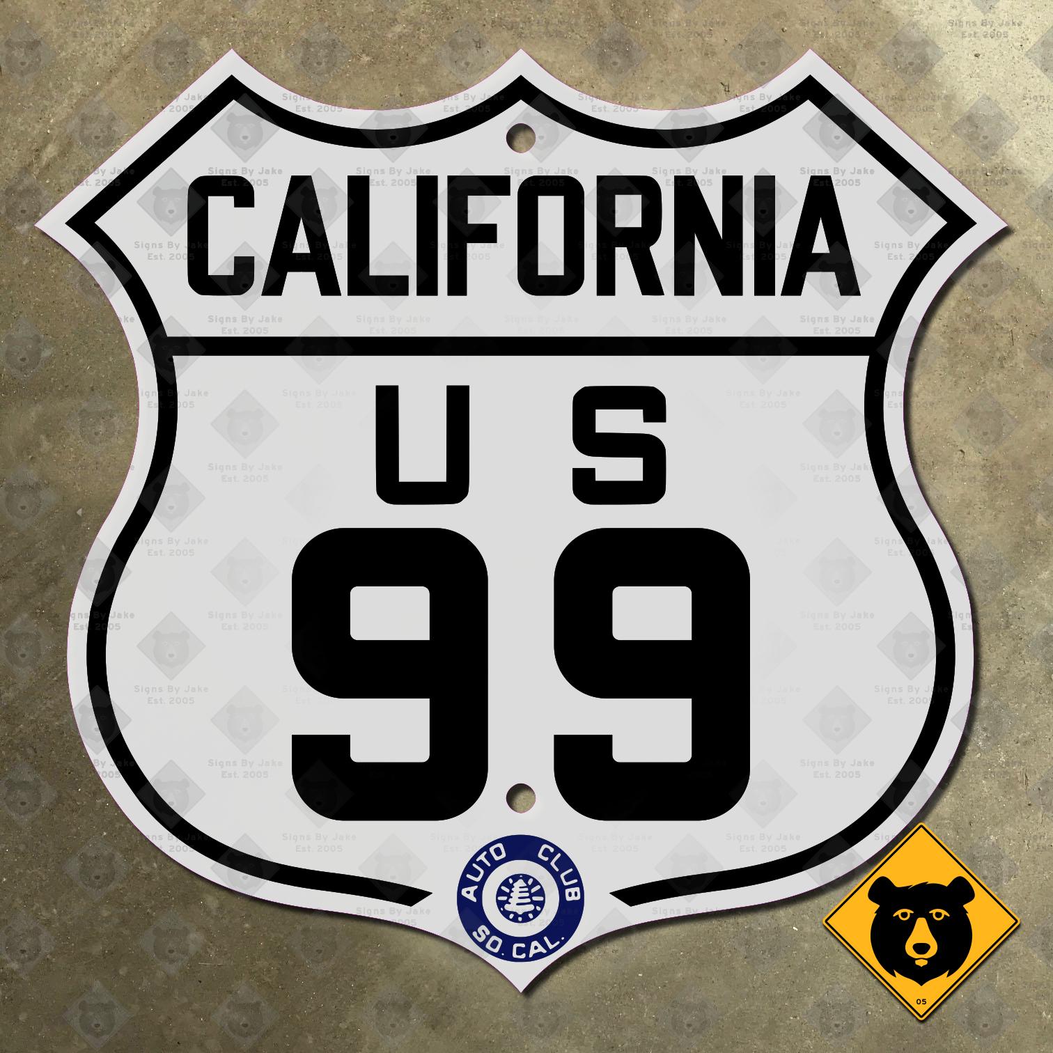 アメリカ　道路標識　カリフォルニア　ルート99 州道　ハイウェイ　ロードサイン アメリカ 道路標識 カリフォルニア ルート99 州道 ハイウェイ ロード
