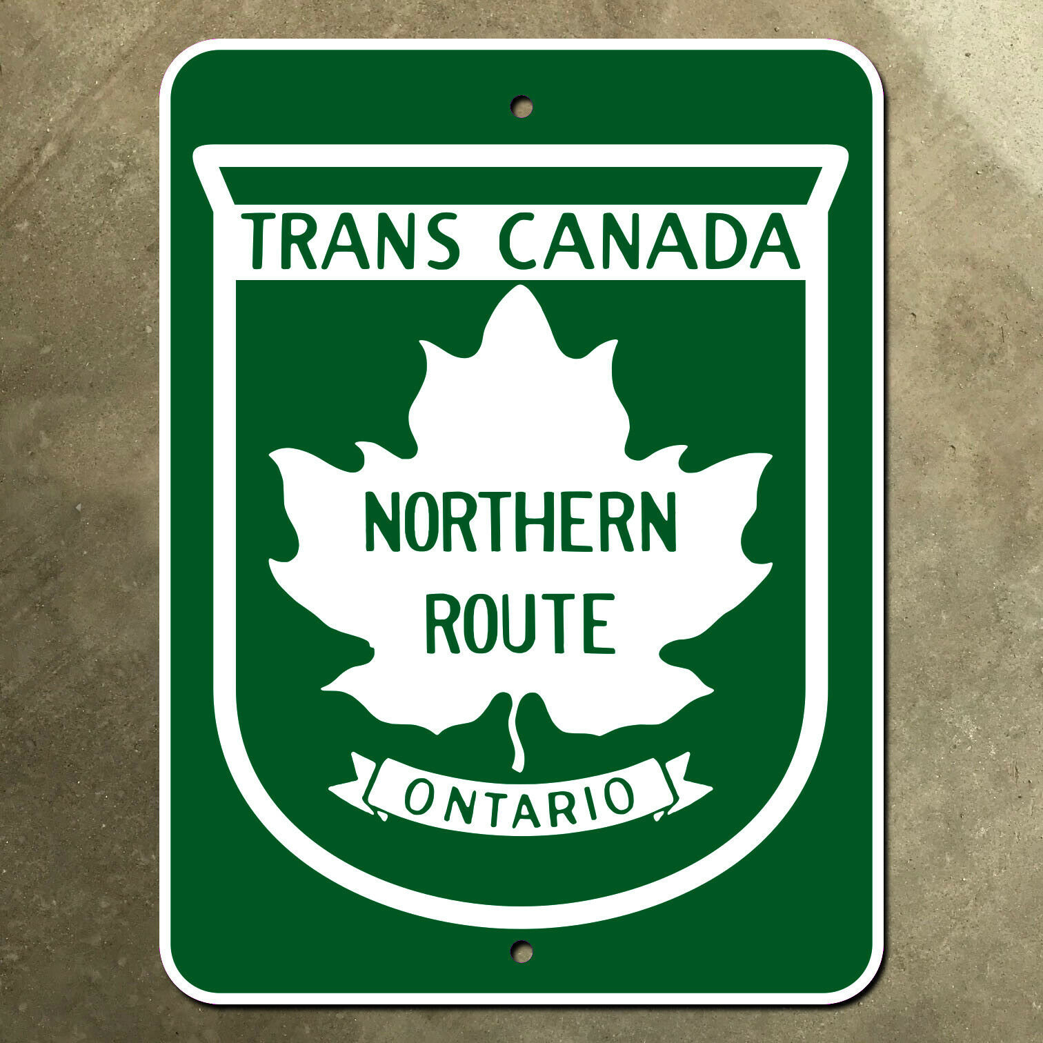 Ontario Trans-canada Highway Northern Route Marker Road Sign 1966