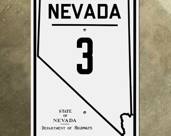 Nevada state route 3 highway marker road sign Reno Carson City Midland Trail