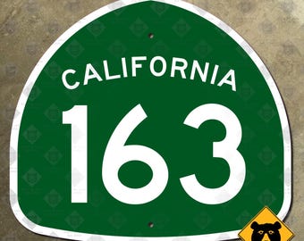 California State Route 163 San Diego Miramar Cabrillo highway road sign