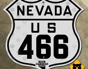 Nevada US Route 466 highway marker road sign Las Vegas Hoover Dam