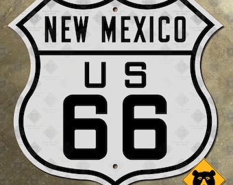 New Mexico US route 66 highway marker sign mother road Albuquerque Santa Fe