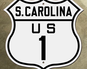 South Carolina US route 1 highway marker road sign 1926 Columbia