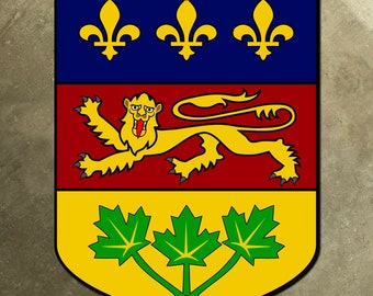 Quebec provincial coat of arms sign 1939 shield crest escutcheon Canada