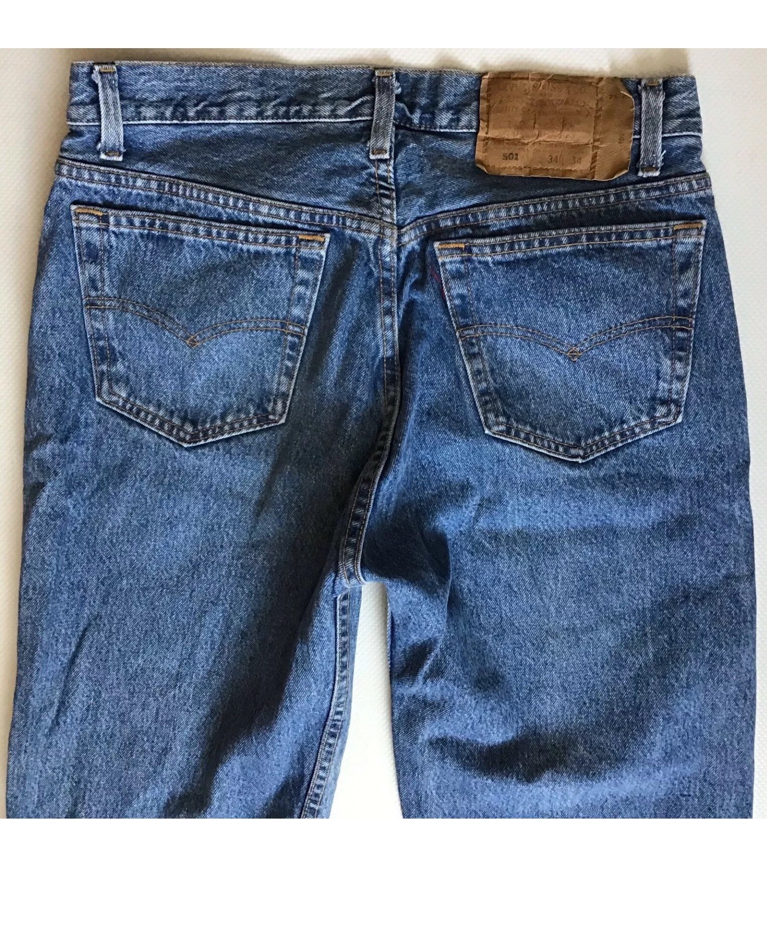 Mens Levis 591 retro straight leg blue jeans W30 L34 | Etsy