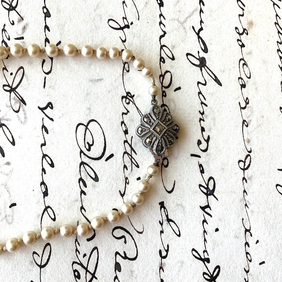 Antique Lotus Cultured Pearl Necklace | Circa 193… - image 5