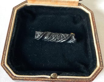 C. Victorian Jet Brooch | Antique Carved Black Jet On More Modern Pin | 3.5cm | GIFT BOX INCLUDED