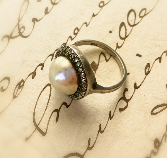 Button pearl ring new arrivals