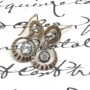 9 Carat Gold Antique Paste Earrings | Circa Victorian | Hallmarked 9 Carat Gold | FREE GIFT BOX