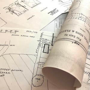 Job Lot von 8 Architekturdesign-Drucken | GROSSE A1 GRÖSSE | Gemischtes Bündel | Jahrgang | Technische Gestaltung Seiten | Geschenk für Handwerker