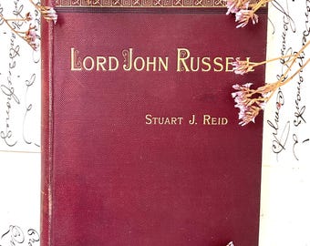1895 Lord John Russell | Ed. Stuart J Reid | SAMPSON LAAG | Victoriaanse premiers | Rode Victoriaanse Hardcover