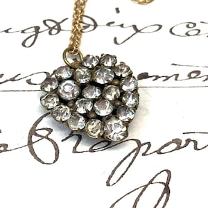 Antique Paste Heart Pendant | Circa Edwardian | Rolled Gold Vintage Chain | GIFT BOX INCLUDED