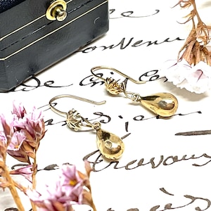 Victorian Gold Drop Earrings | Hallmarked 9 Carat  | Hollow | Gift Box Included | SOME SMALL DENTS