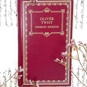 1992 Oliver Twist By Charles Dickens | HarperCollins Edition  | Old Red Hardback | Collectible Hardback With Red Cover