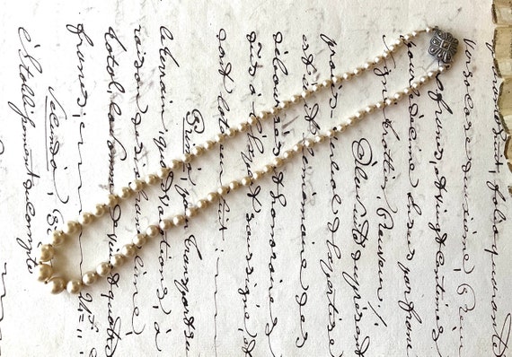Antique Lotus Cultured Pearl Necklace | Circa 193… - image 2