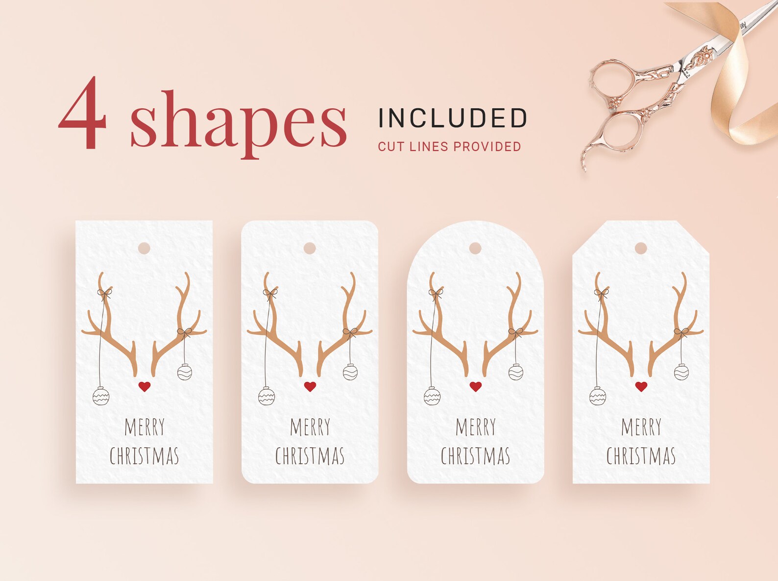 Christmas Hanging Tag Design For Print Etsy