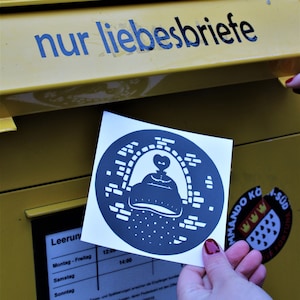 Quadratische Postkarte 'Frau Holle'
