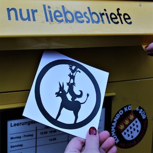 Quadratische Postkarte 'Bremer Stadtmusikanten'
