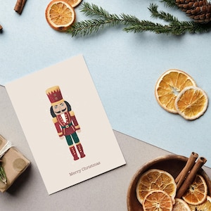 Carte de vœux carte joyeuses fêtes décoration Noël Casse noisette
