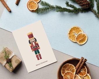 Carte de vœux carte joyeuses fêtes décoration Noël Casse noisette