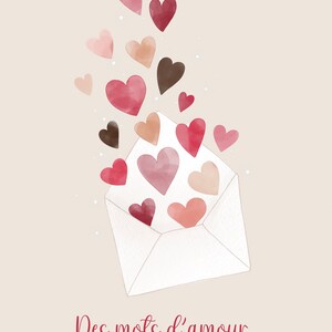 Carte Saint Valentin, carte amour, des mots d’amour, carte je t’aime Bild 2
