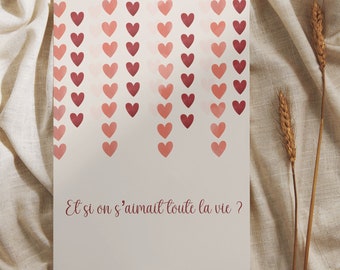 Carte Saint Valentin, carte cœur, carte je t’aime