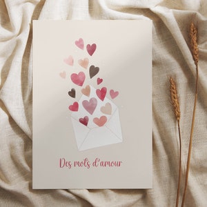 Carte Saint Valentin, carte amour, des mots d’amour, carte je t’aime Bild 1