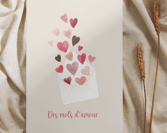 Carte Saint Valentin, carte amour, des mots d’amour, carte je t’aime