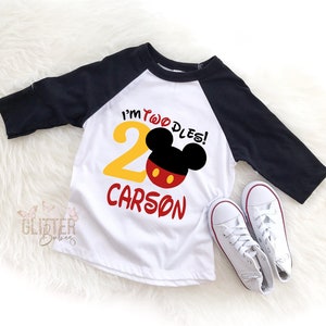 I’m Twodles Birthday Shirt, Mickey Mouse Shirt, 2nd Birthday Shirt for Boy and Girl, Custom Birthday Shirt, Personalized Shirt