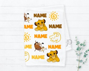 personalized lion king baby blanket