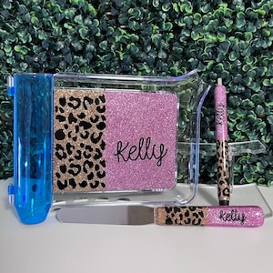 Personalized Pink Pharmacy Tech Counting Tray, Glitter Pen or Spatula – Essential Tools for Pharmacy Technicians & Students – Perfect Gift