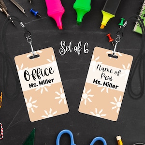 Classroom Hall Passes | Hall Pass Set | Boho Theme Hall Pass | Bohemian Passes | Teacher Must Haves | Classroom Accessories | Cute Hall Pass