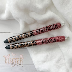 Glitter Pens | Personalized Glitter Pens | Inkjoy Gel Pen | Customized Pens | Refillable Custom Pens |  Rose & Gold Pen