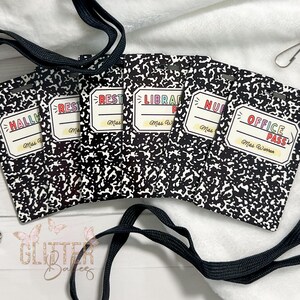 Classroom Hall Passes | Hall Pass Set | School Theme Hall Pass | Retro Passes | Teacher Must Haves | Classroom Accessories | Cute Hall Pass