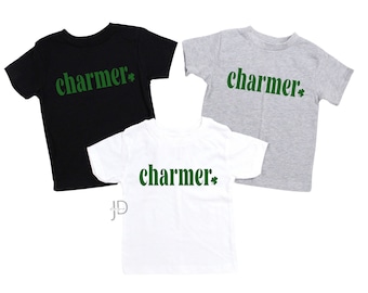Toddler Charmer Shirt, St Patricks Day Shamrock Tee