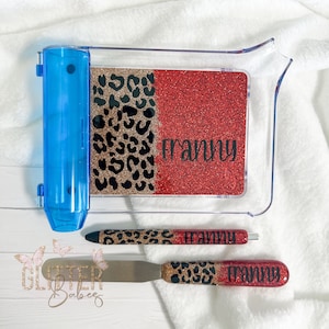 Personalized Red Pharmacy Tech Counting Tray, Glitter Pen or Spatula – Essential Tools for Pharmacy Technicians & Students – Perfect Gift