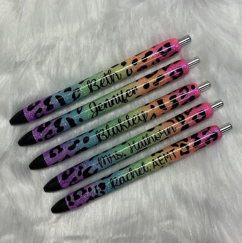 Custom Glitter Refillable Gel Pen  Back to School Supplies image 0