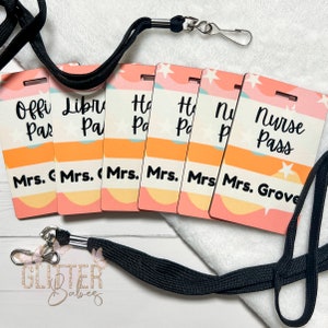 Classroom Hall Passes | Hall Pass Set | School Theme Hall Pass | Retro Passes | Teacher Must Haves | Classroom Accessories | Cute Hall Pass