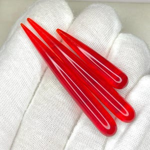 Lab Ruby Teardrop Gemstones for Jewelry Making | Smooth Briolette Drops, Earrings, Pendants