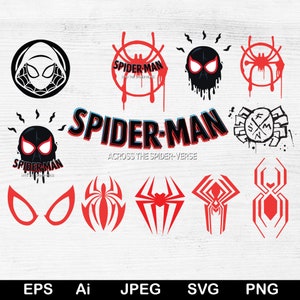 Spiderman - Across the Spider Verse logo SVG - Spider verse, PNG, DXF, Cut files, layered, Cricut, Silhouette, Paper Crafts, Clipart, Vinyl