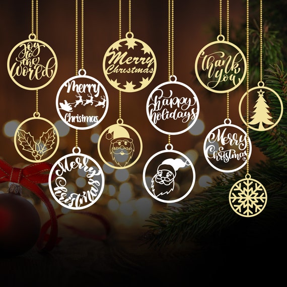 WEIHNACHTEN DekorationEn Laser Cut Dateien Bundle Vorlagen - Etsy.de