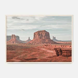 Arizona Desert Landscape Print, Desert Printable Poster, Southwestern Desert Art Print, Large Wall Art, Monument Valley Photography Print