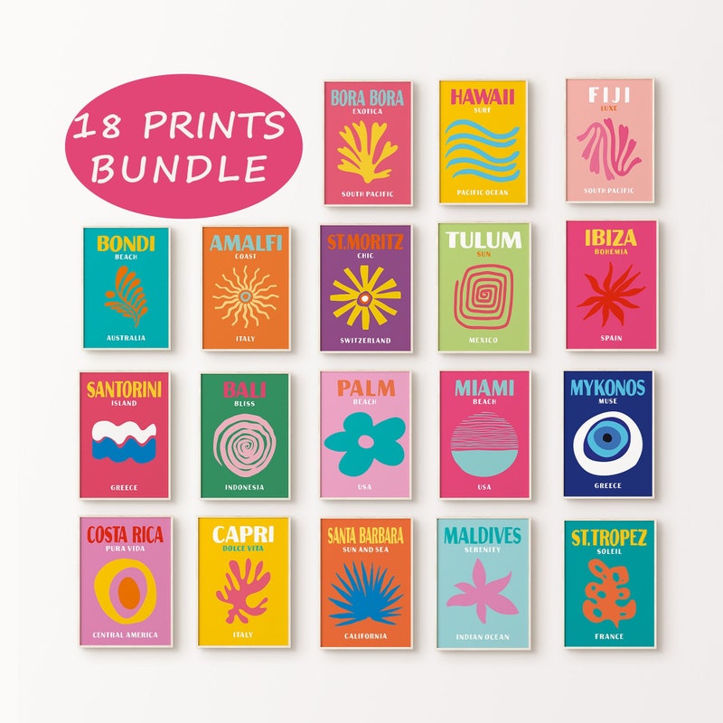 Preppy Posters Prints - Etsy