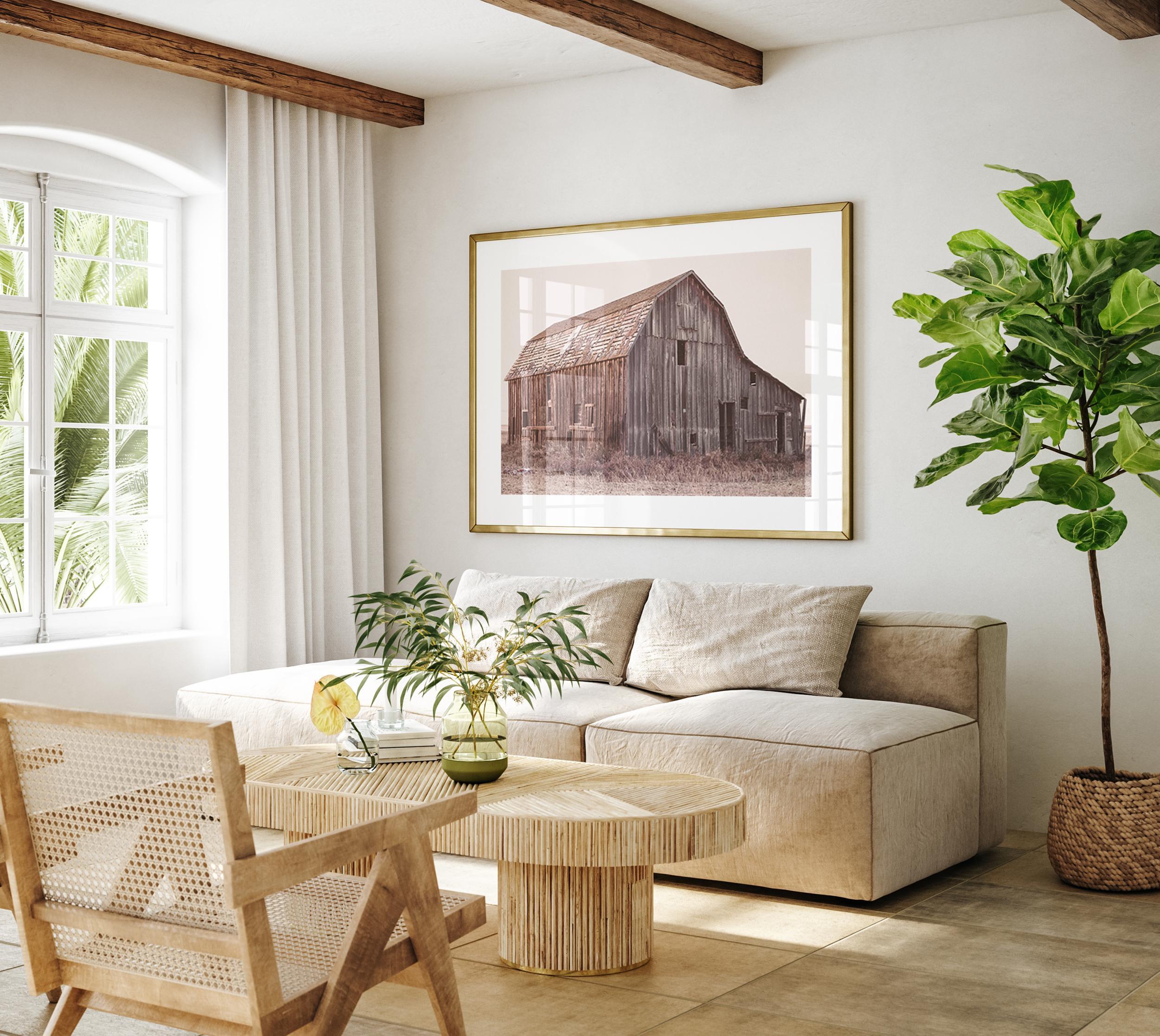 Rustic Large Print Rustic Barn Landscape Wall Art, Printable Farmhouse Barn Wall Print ...