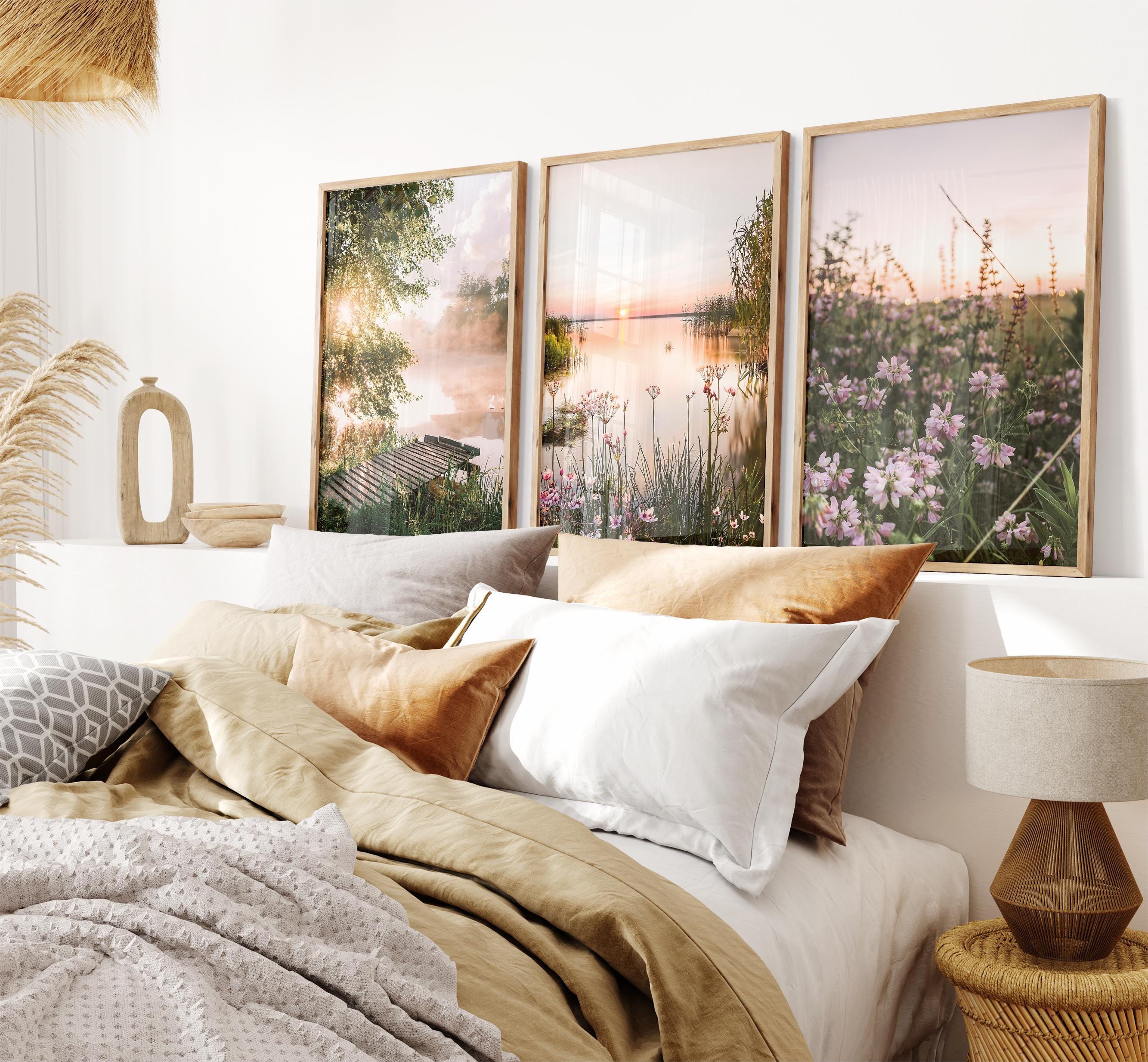 Nature Set of 3 Photography, Printable Wildflowers 3 Pieces Wall Art ...