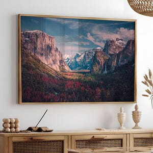 Yosemite Wall Art, Yosemite National Park Poster, Yosemite Falls Art Print, Printable Mountain Print, Travel Landscape Photography Print