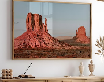 Impression numérique de paysage de Monument Valley, affiche imprimable du désert de l'Arizona, impression du sud-ouest, grand art mural, photographie de Monument Valley